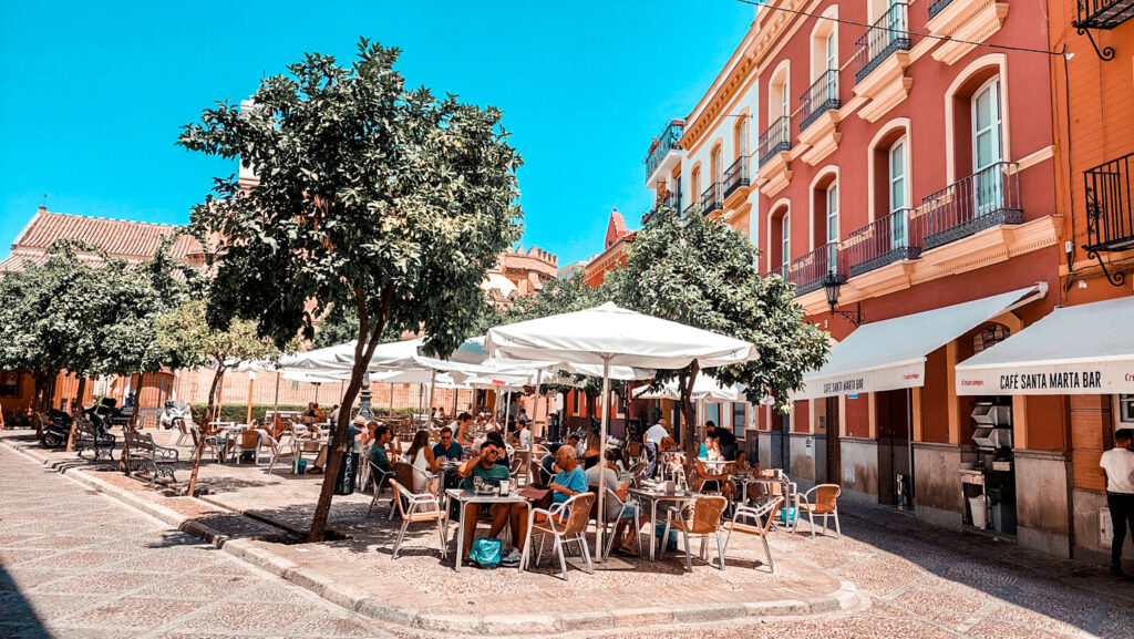 Plaza de san Andres, Sewilla, Andaluzja, bary w sewilli, Hiszpania, Hiszpańskie bary